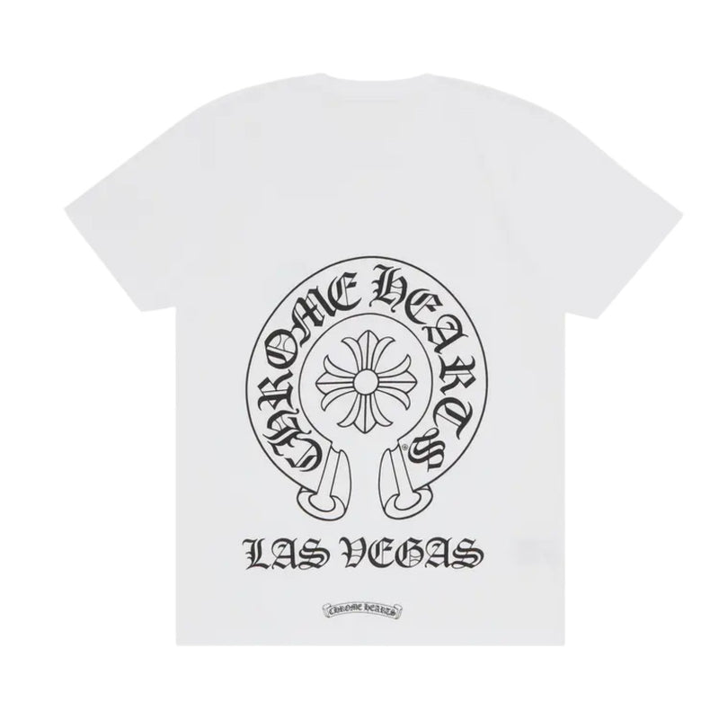Chrome Hearts Las Vegas Horseshoe Logo Pocket Tee White