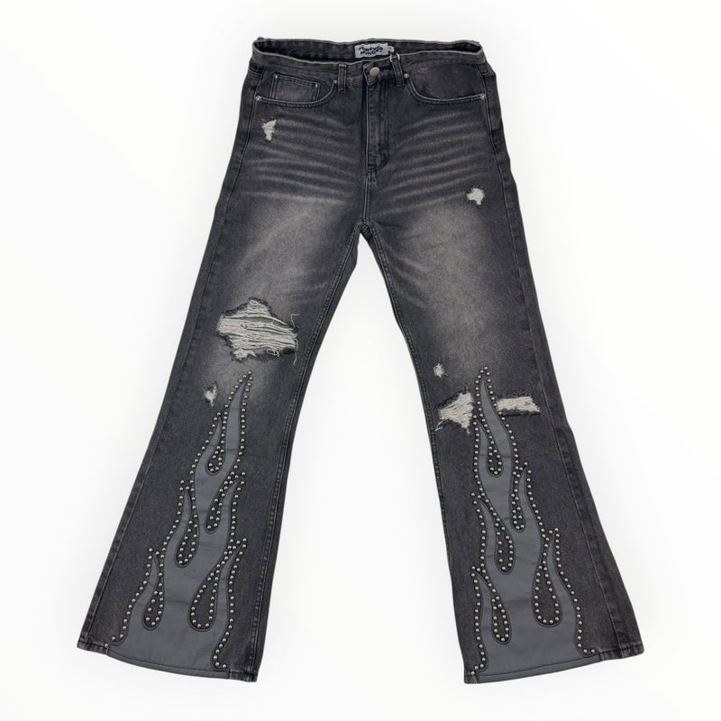 Forever Hungry Black Flame Jeans