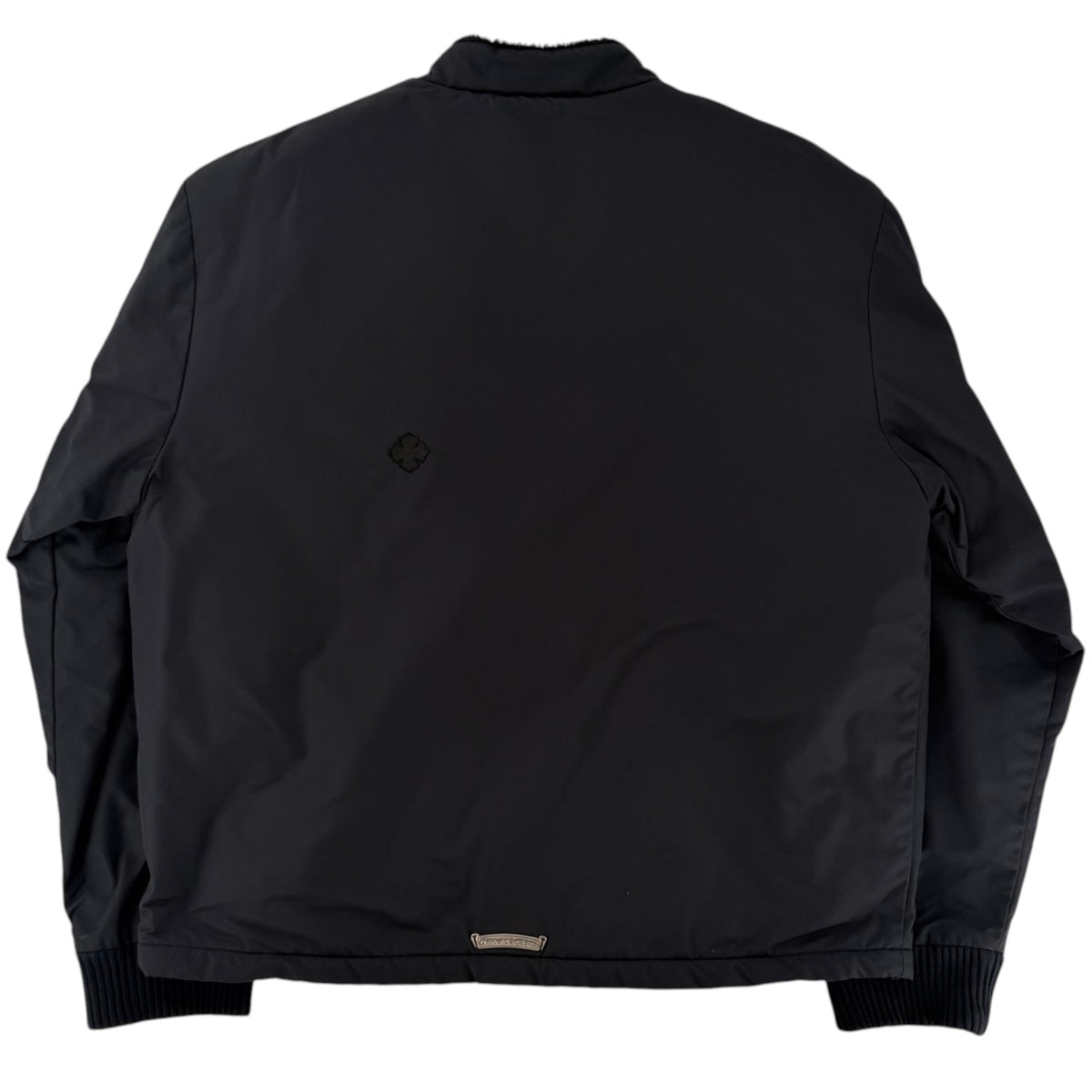 Chrome Hearts Faux Fur Lined Triple Cross Patch Jacket