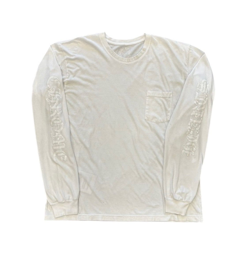Chrome Hearts Neck Logo White Pocket L/S T-Shirt