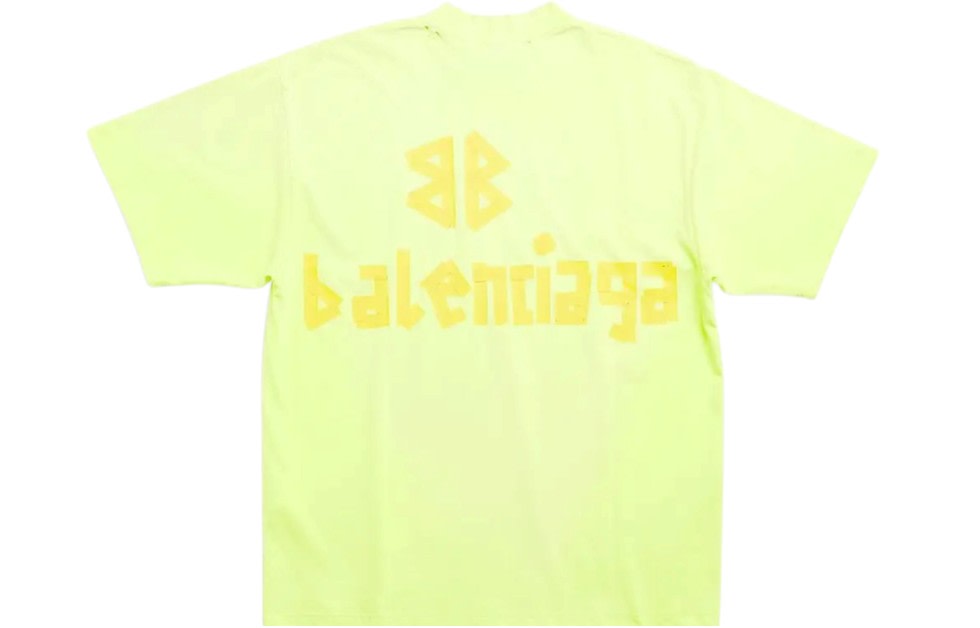 Balenciaga Tape Type T-Shirt Fluo Yellow