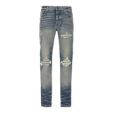 Amiri MX1 Bandana Jacquard Jeans Blue