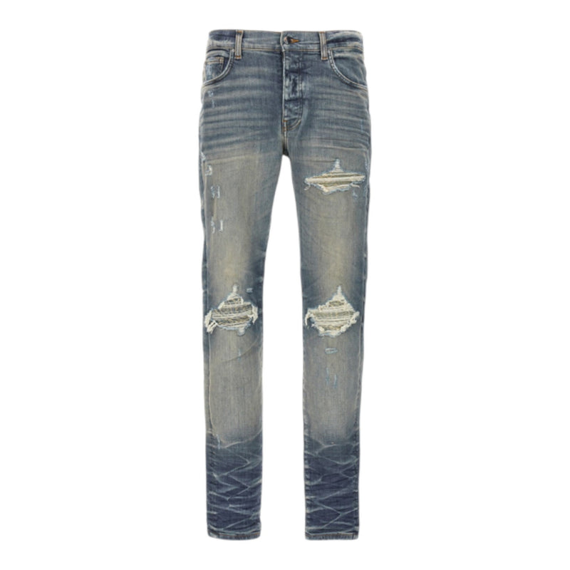 Amiri MX1 Bandana Jacquard Jeans Blue