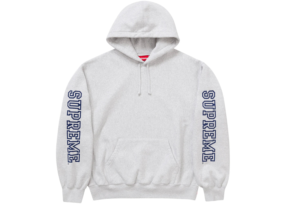 Supreme Collegiate Sleeve Hooded Sweatshirt Ash Grey