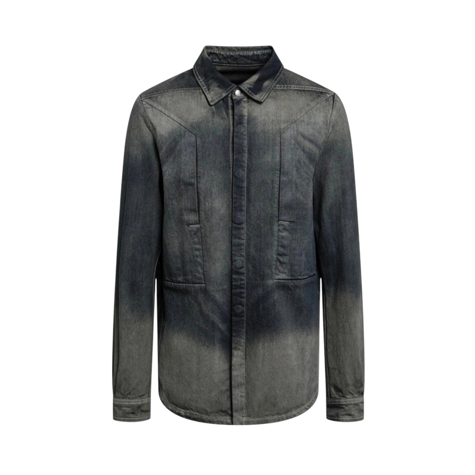 Rick Owens Fogpocket Denim Outershirt Darkdust