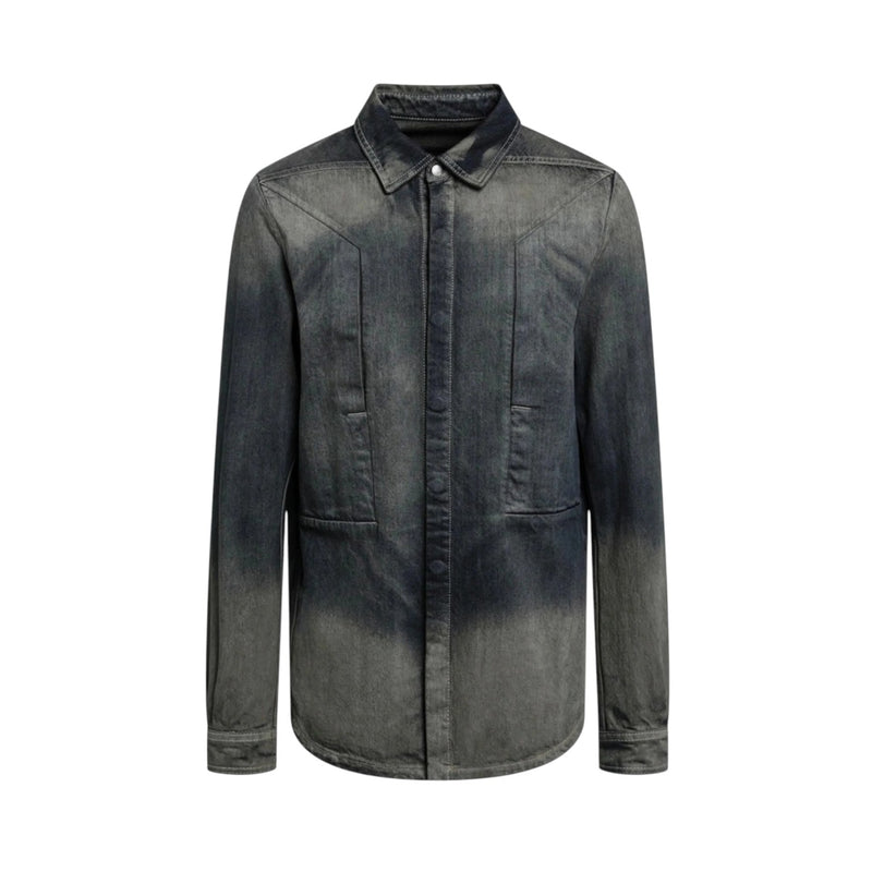 Rick Owens Fogpocket Denim Outershirt Darkdust