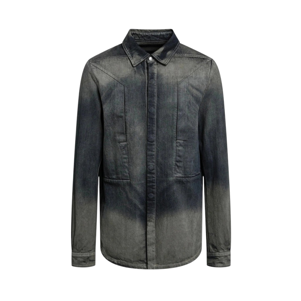 Rick Owens Fogpocket Denim Outershirt Darkdust