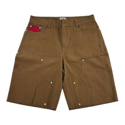 Commons Canvas Double Knee Shorts Brown