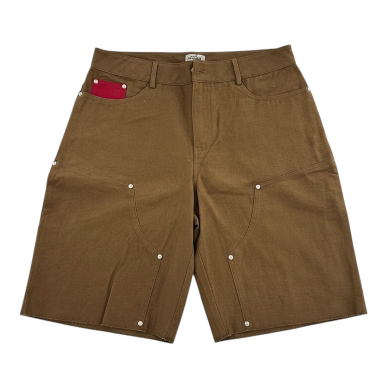 Commons Canvas Double Knee Shorts Brown