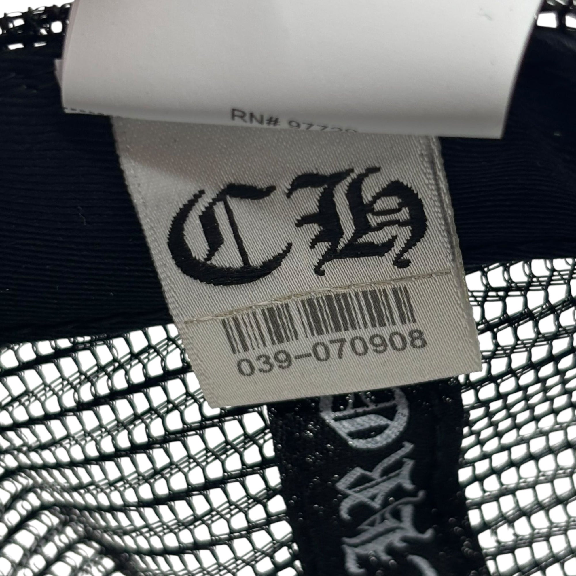 Chrome Hearts FUCK Hollywood Trucker Hat Black White