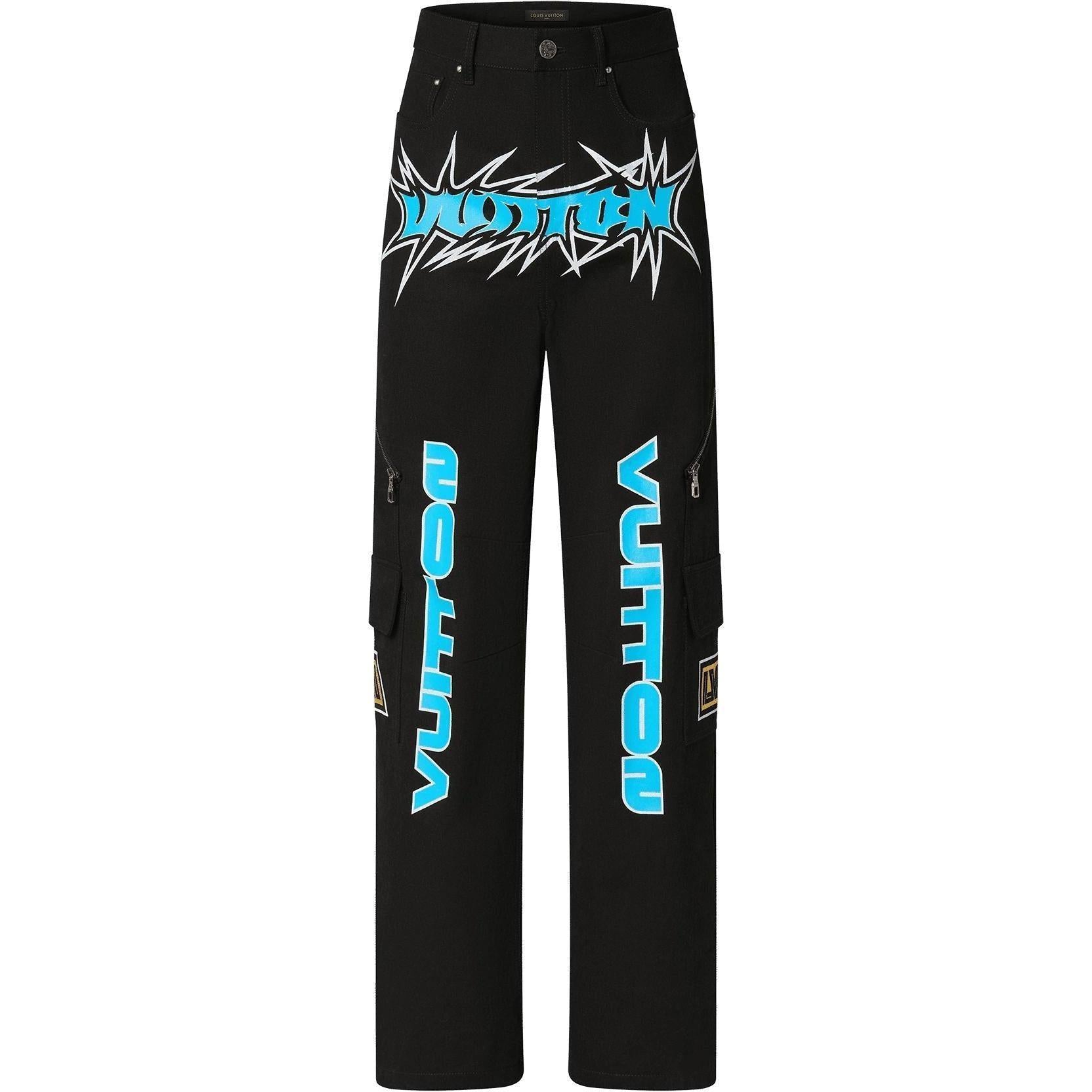 Louis Vuitton Racing Denim Multi Pocket Jeans Black - Like New