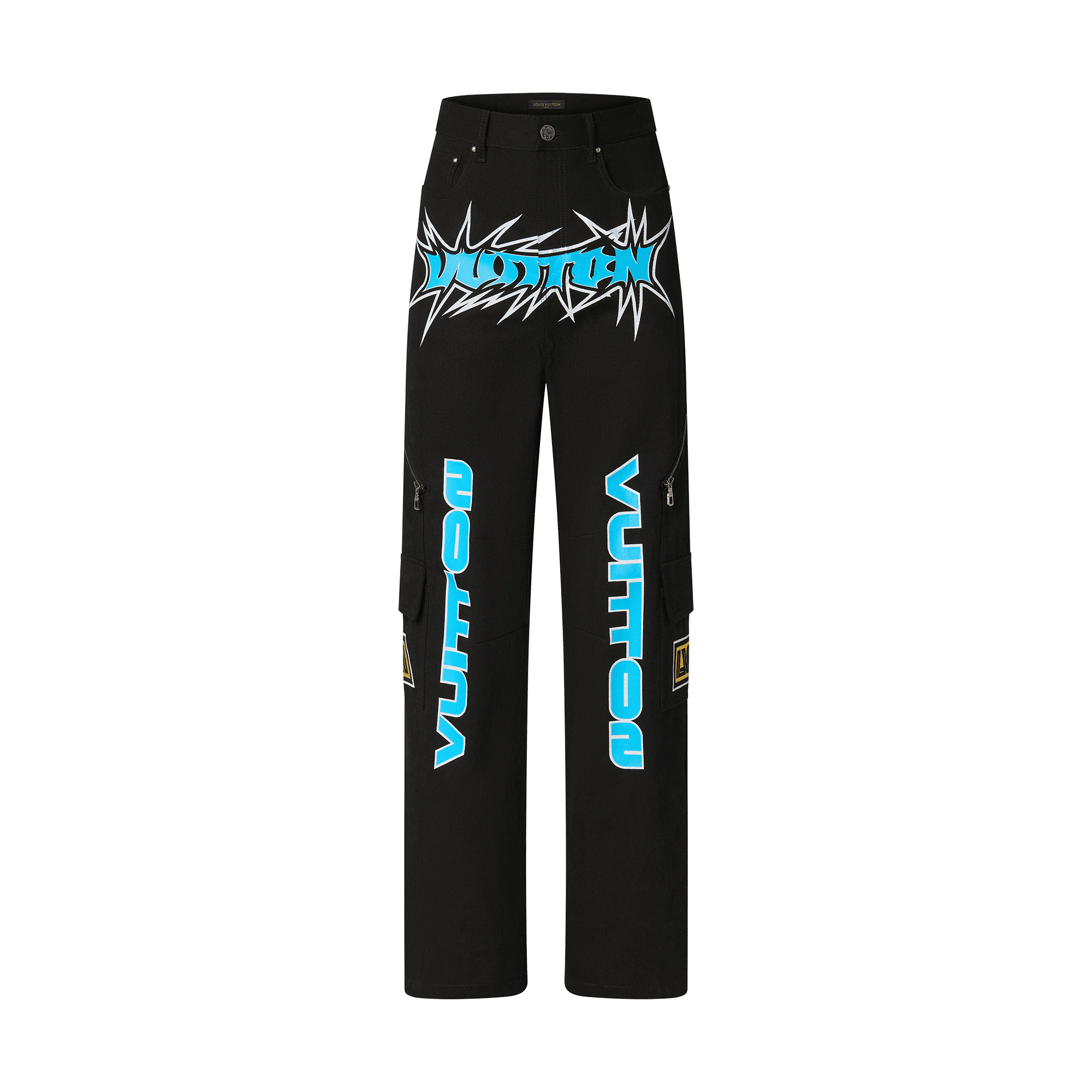 Louis Vuitton Racing Denim Multi Pocket Jeans Black - Like New