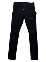 Amiri MX1 Denim Black Rhinestones