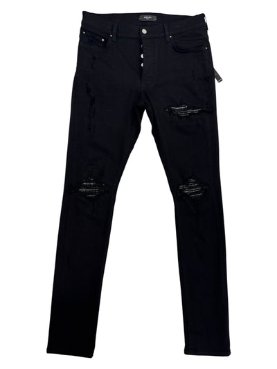 Amiri MX1 Denim Black Rhinestones