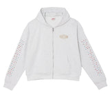 Cactus Valley Crystal Cactus Zip Hoodie Grey