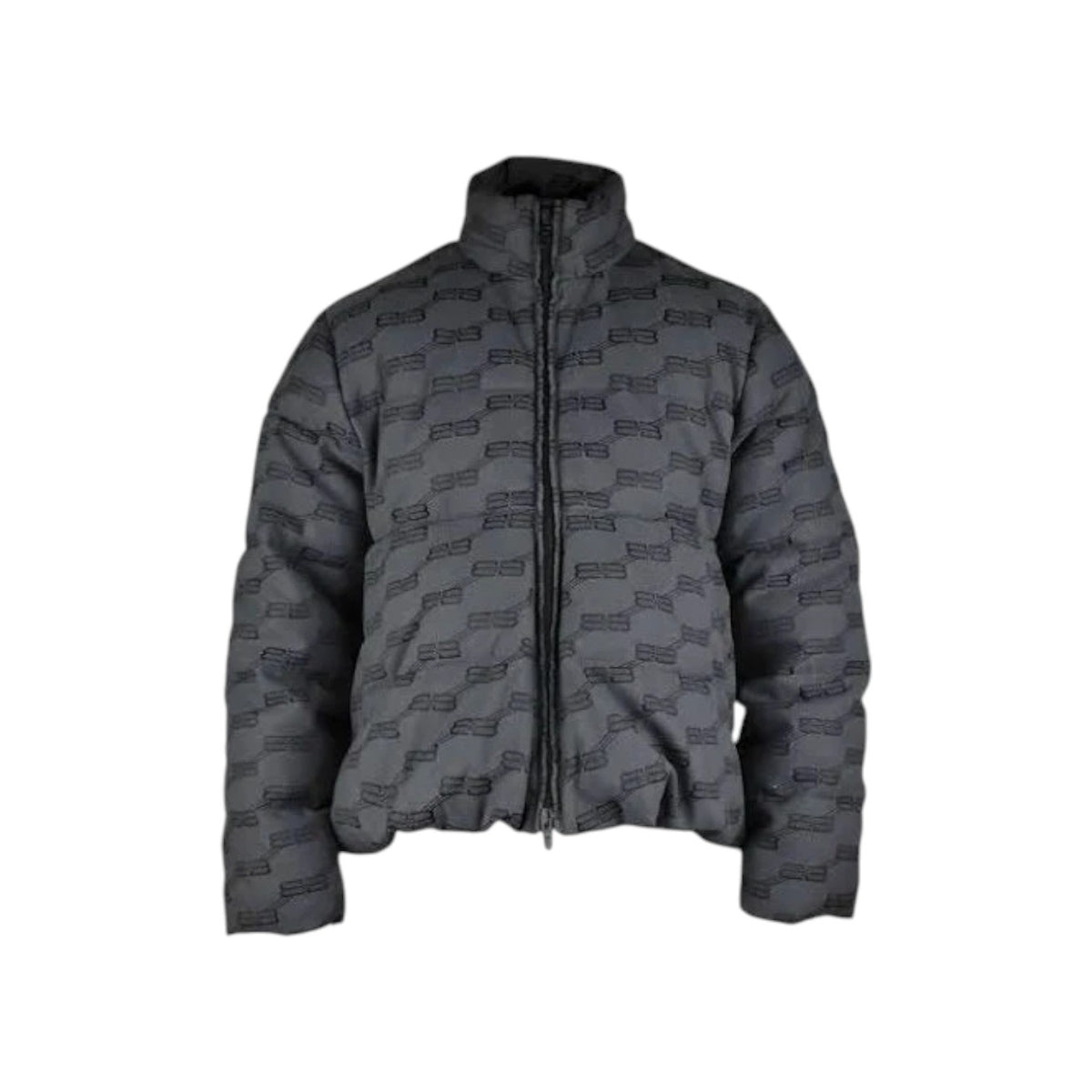Balenciaga BB All-Over Puffer Jacket Grey