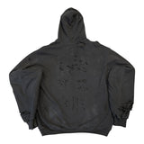Balenciaga Caps Destroyed Hoodie Black/White