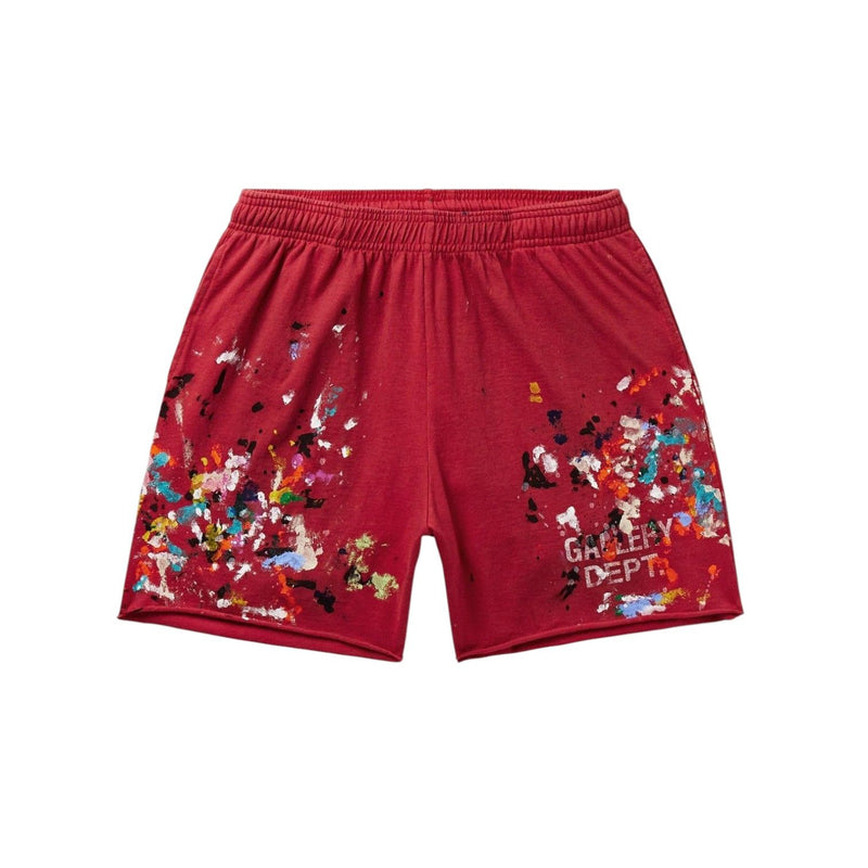 Gallery Dept Paint Splatter Logo Insomnia Shorts Red
