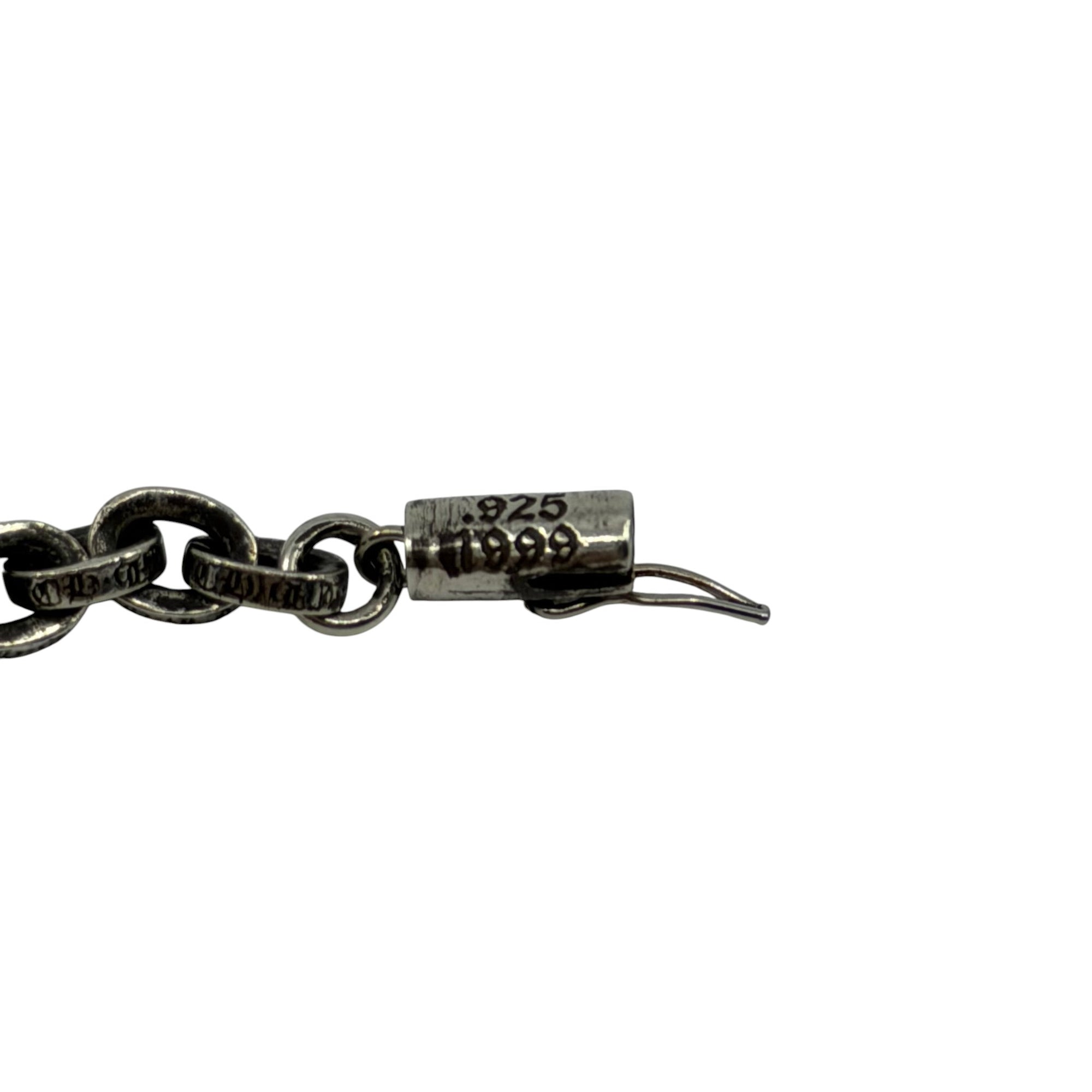 Chrome Hearts Paper Chain Silver Bracelet 8"