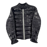 Moncler Logo Zip Puffer Coat Black