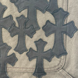 Chrome Hearts Double Knee 10 Patch Shorts Brown