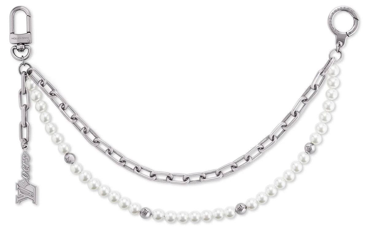 Louis Vuitton Pearls Chain Belt And Bag Charm