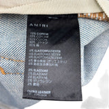 Amiri MX1 Blue Jeans Black Ribbed