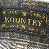 Kapital Bone Denim Shorts Black