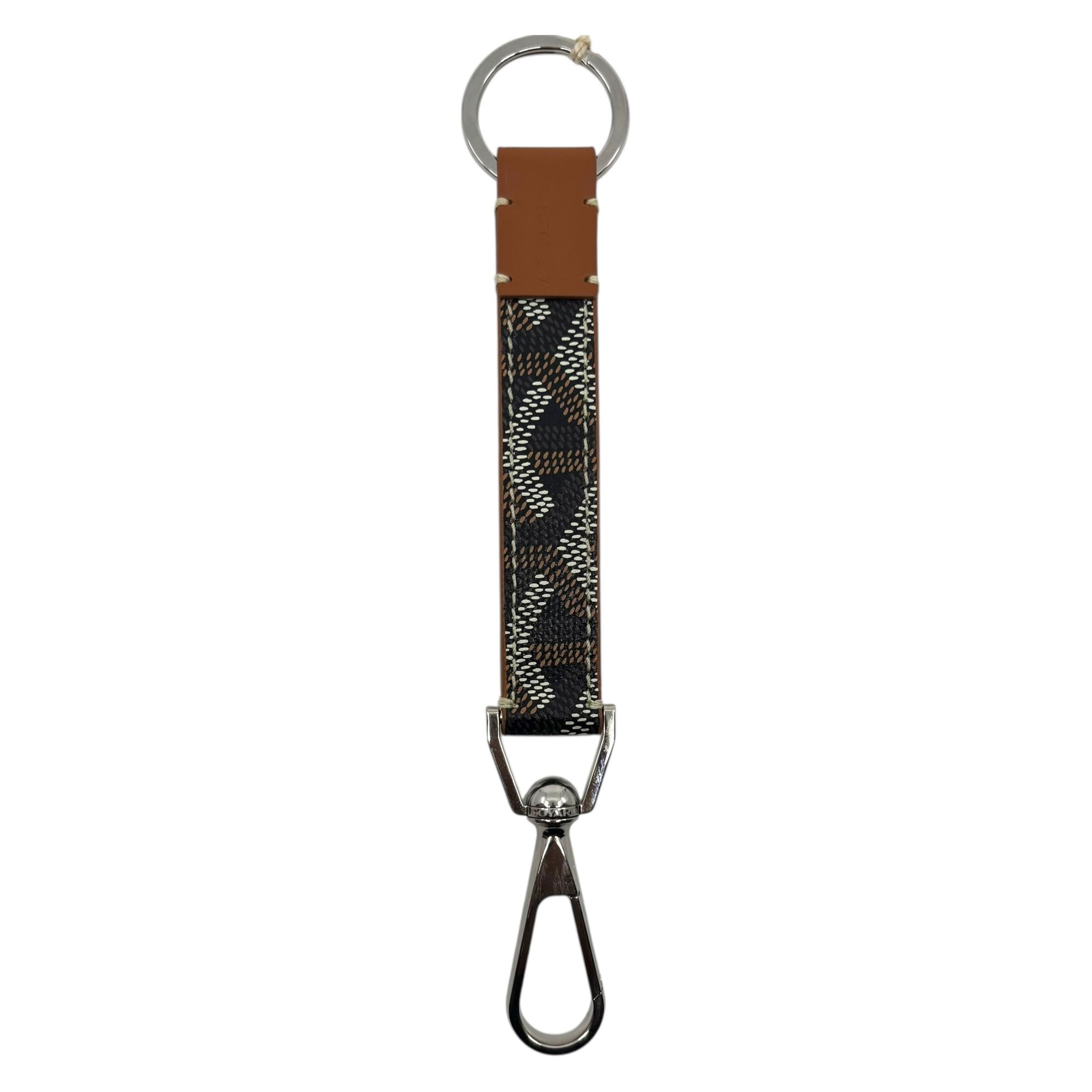 Goyard Mousqueton Key Ring Keychain Black Tan