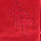 Chrome Hearts 16 Patch Jeans Red