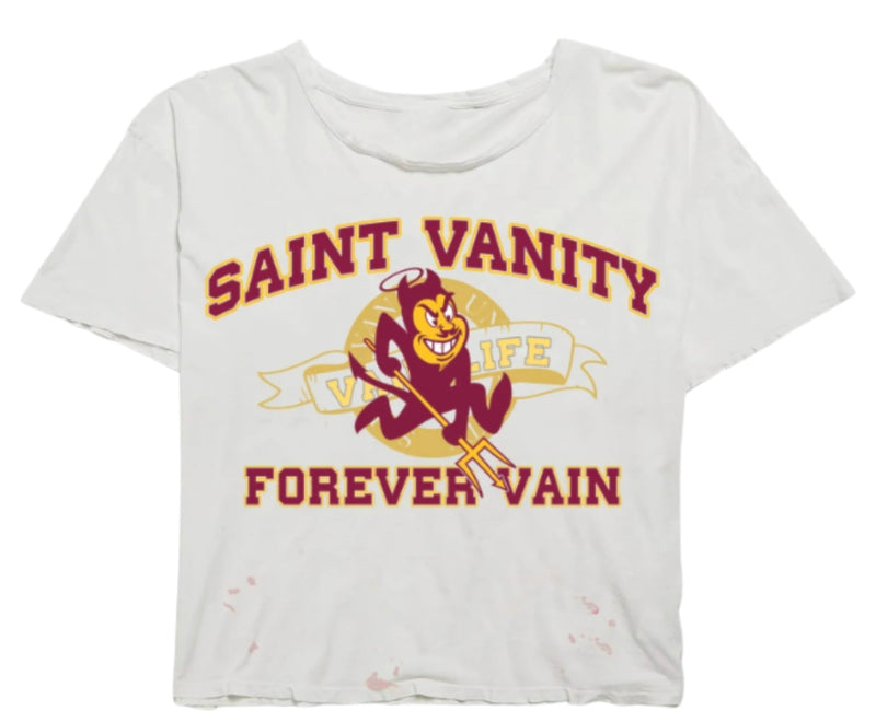 Saint Vanity Sun Devil Tee White