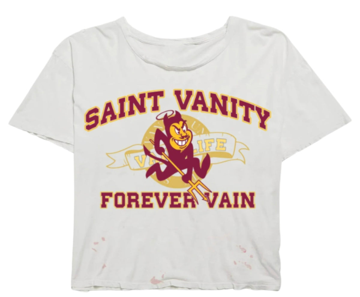 Saint Vanity Sun Devil Tee White