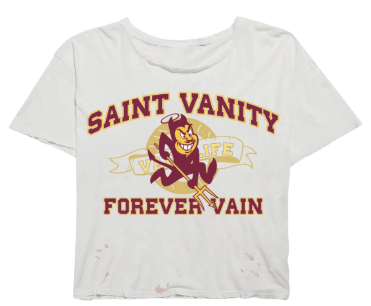 Saint Vanity Sun Devil Tee White