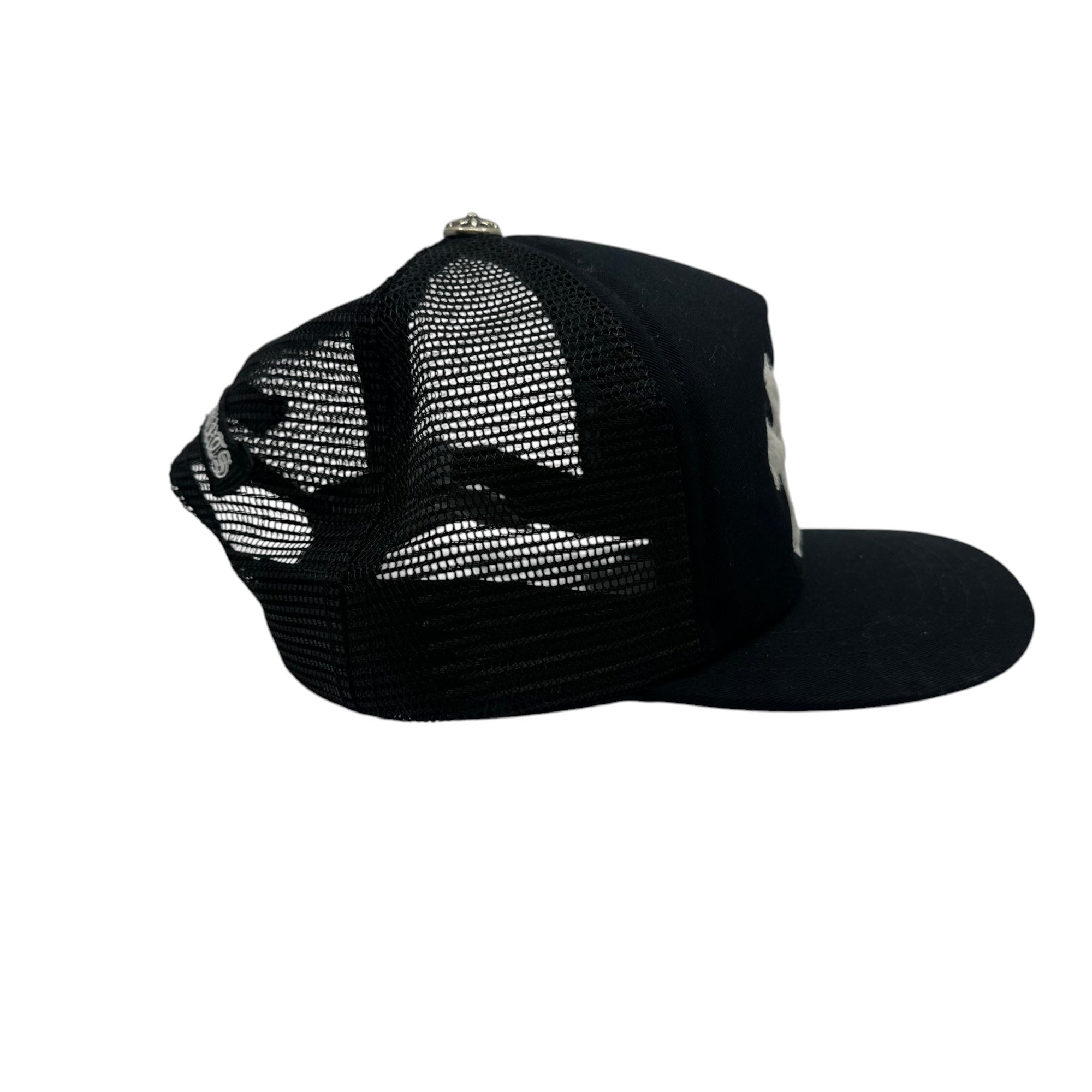 Chrome Hearts Pony Hair Cemetery Cross Patch Trucker Hat