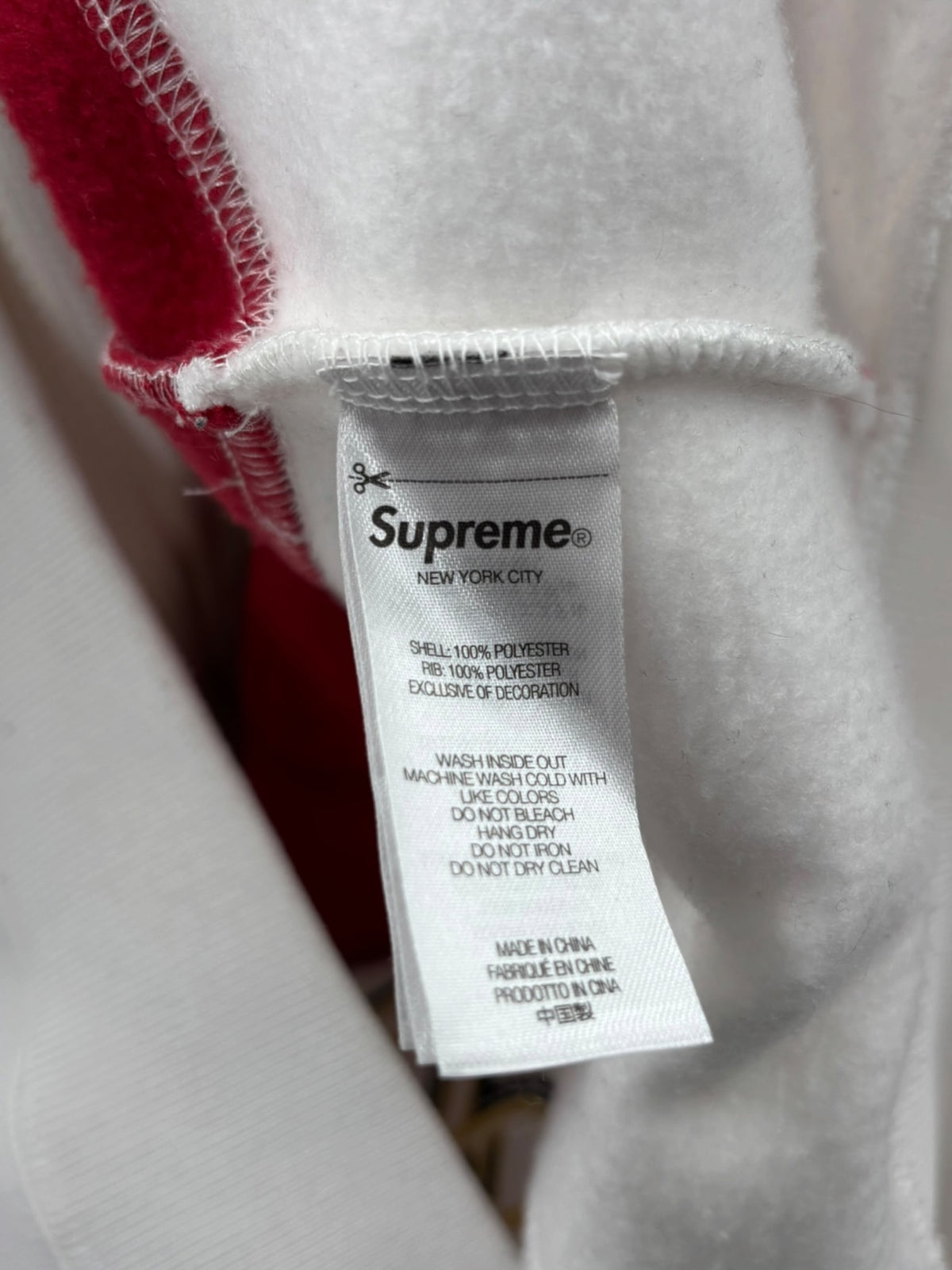 Supreme Football Zip Up Hooded Sweatshirt (FW25) White