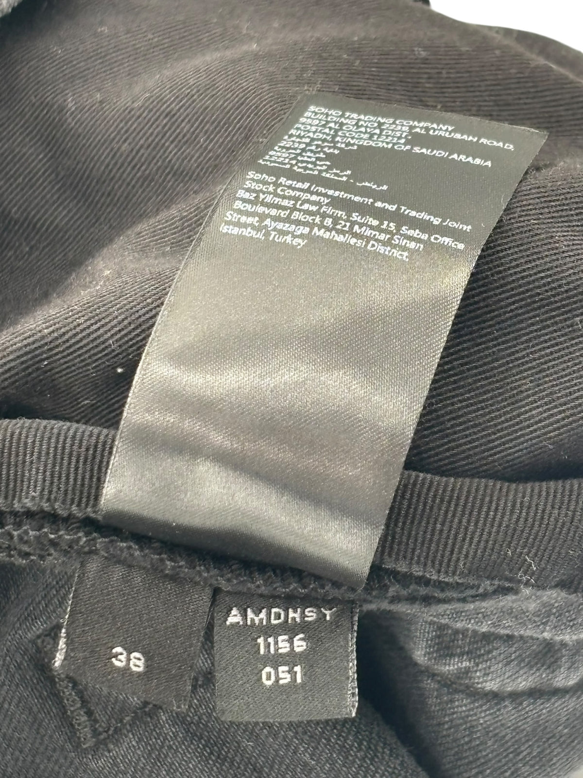 Amiri Multi Logo Patch Denim Black