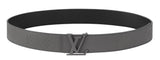 Louis Vuitton Grey Embossed Monogram Belt