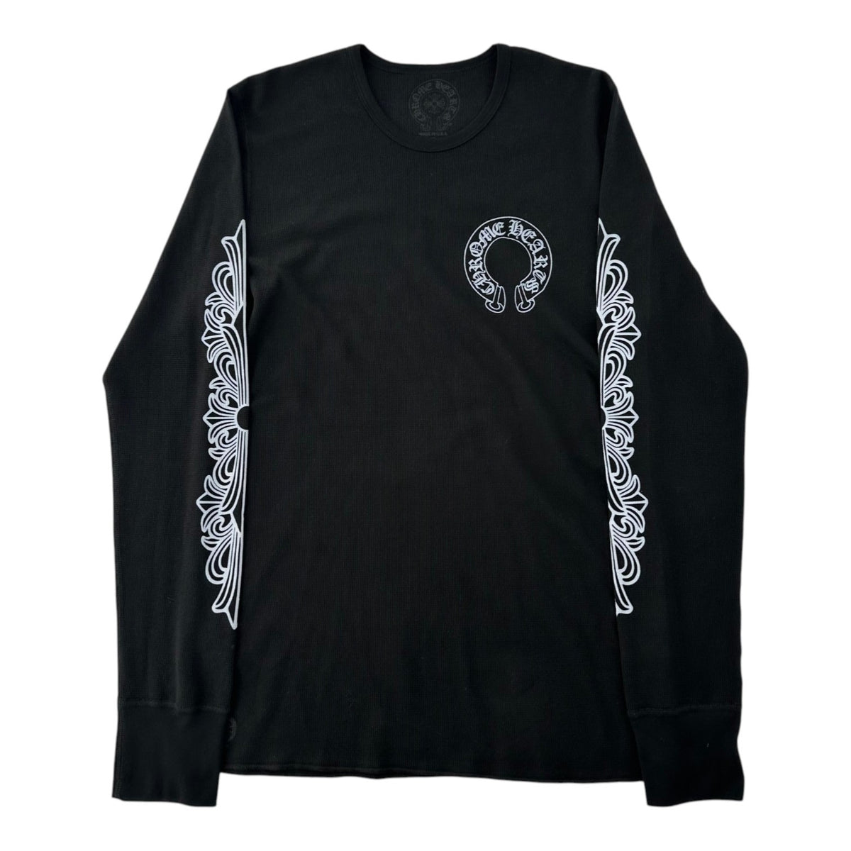 Chrome Hearts Horseshoe Thermal Waffle Tee Black