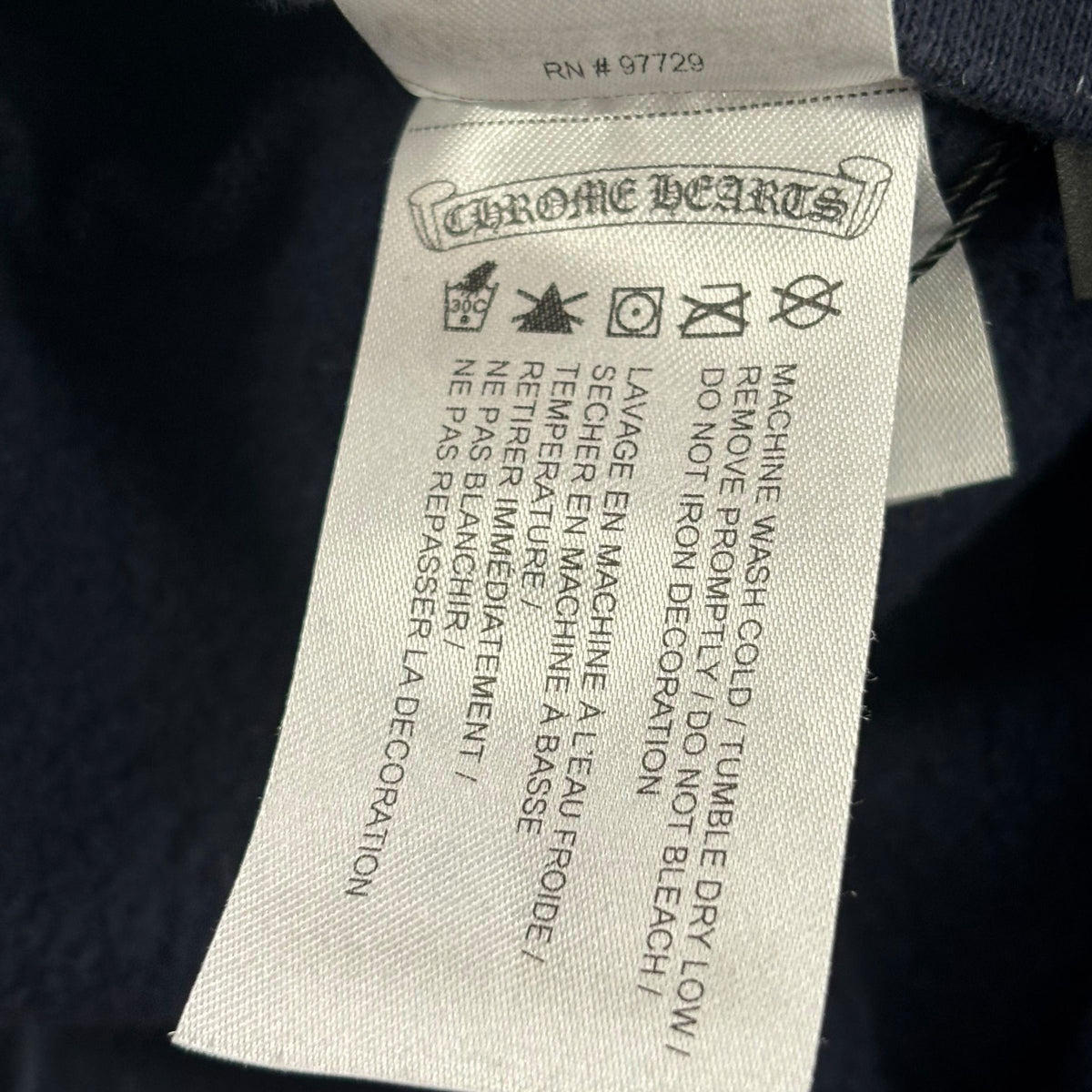 Chrome Hearts Logo Hoodie Navy