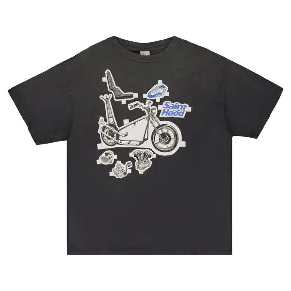Saint Mxxxxxx x Neighborhood Bike Tee Black