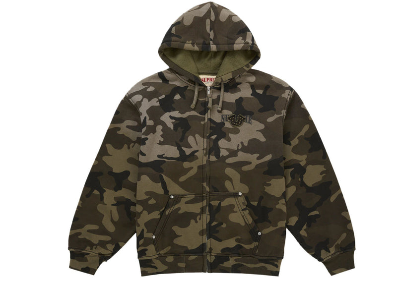 Supreme True Religion Zip Up Hooded Sweatshirt (FW25) Woodland Camo