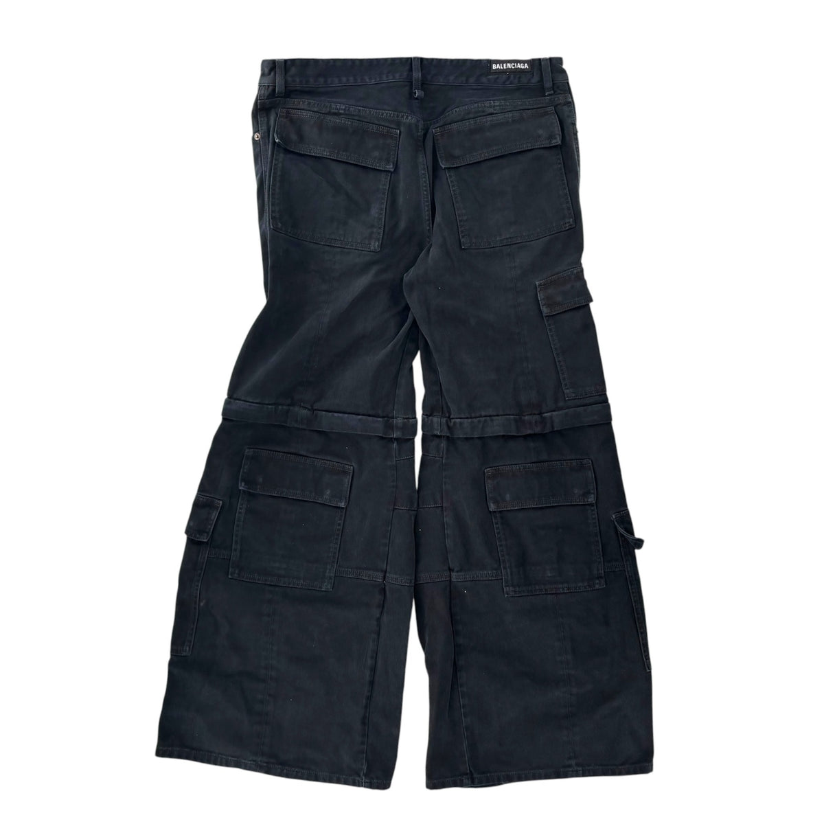 Balenciaga Flared Cargo Pants Black