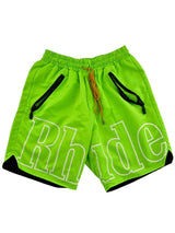 Rhude Rh Logo Track Shorts Neon