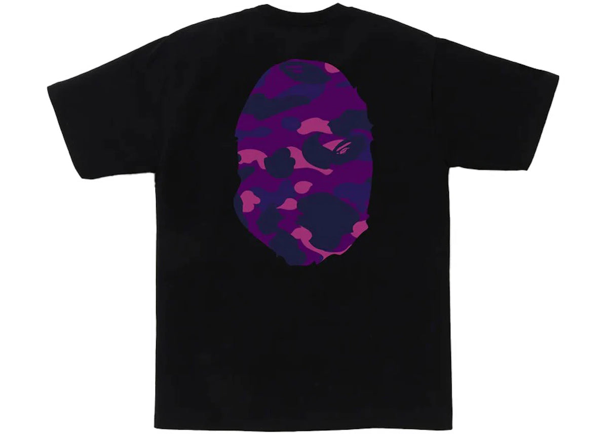 BAPE Color Camo Big Ape Head Tee Black/Purple