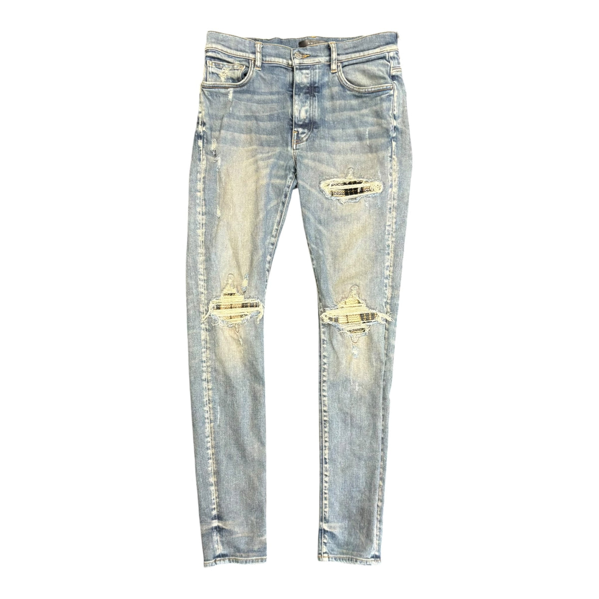 Amiri Mx1 Blue Flannel Ribbed
