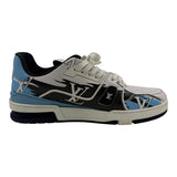 Louis Vuitton Black & Blue Logo Trainers