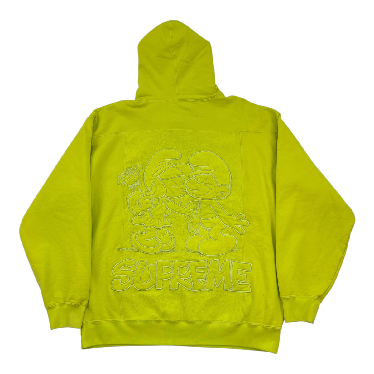 Supreme Smurfs Hooded Sweatshirt Acid Green