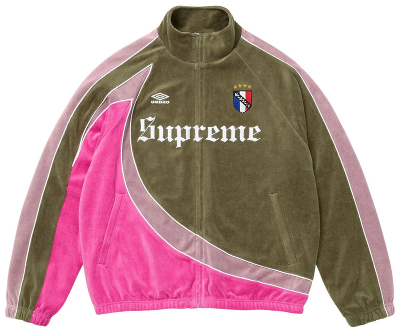 Supreme x Umbro Velour Track Jacket Olive