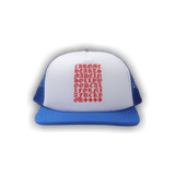 Chrome Hearts Eye Chart Trucker Hat Blue
