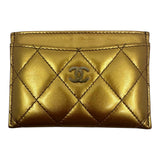 Chanel iridescent Card Holder Gold
